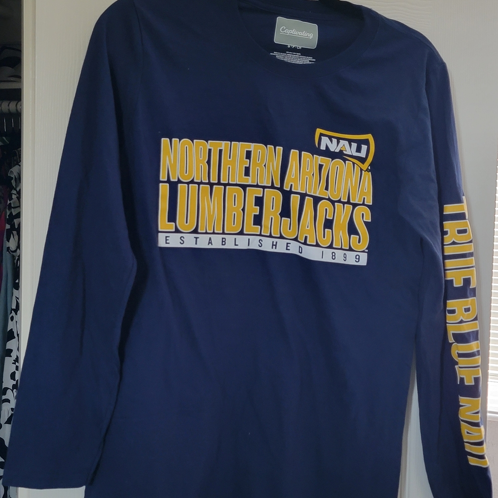 NWT Cardinal Navy Long Sleeve Tee Northern Arizona Lumberjacks Collegiate Spirit